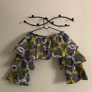 African Print Crop Top (Midget Giraffe)